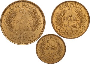 Tunisia Lot of 3 Coins (AH1360)