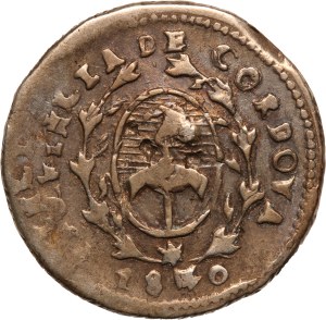 Argentina Cordoba 1 Real 1840 PNP Silver