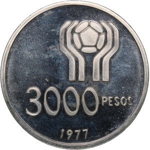 Argentina 3000 Pesos 1977 Silver