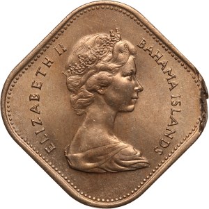 Bahamas 50 Cents 1969 Mint Error