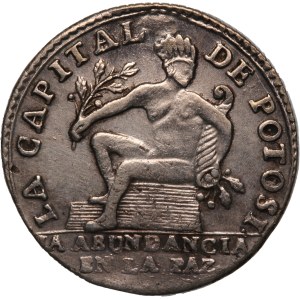 Bolivia Medal 1845 Rare Condition Silver