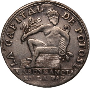 Bolivia Medal 1845 Rare Condition Silver
