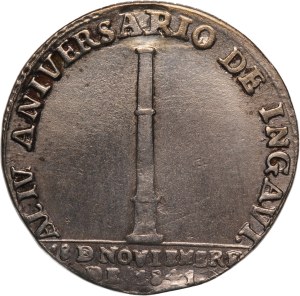 Bolivia Medal 1845 Rare Condition Silver