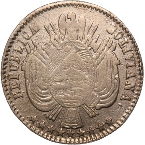 Bolivia 1/5 Boliviano 1866 PTS FP Silver