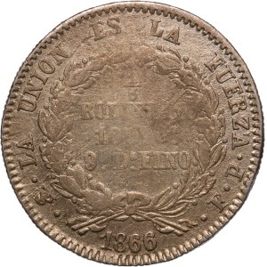 Bolivia 1/5 Boliviano 1866 PTS FP Silver