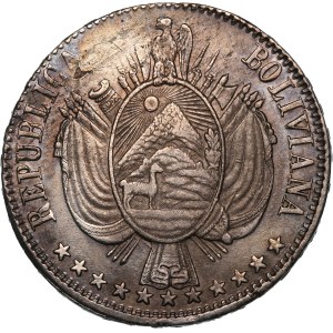 Bolivia 1 Boliviano 1867 PTS FE Silver