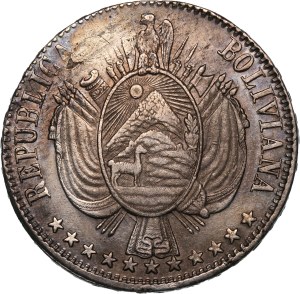 Bolivia 1 Boliviano 1867 PTS FE Silver