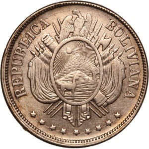 Bolivia 1 Boliviano 1873 FE Silver