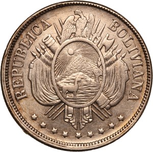 Bolivia 1 Boliviano 1873 FE Silver