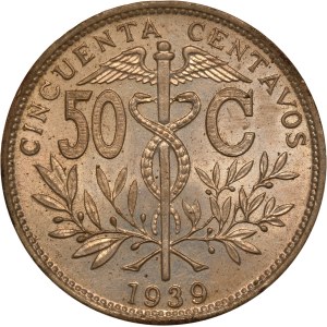Bolivia 50 Centavos 1939