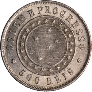 Brazil 500 Reis 1889 Silver
