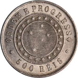 Brazil 500 Reis 1889 Silver