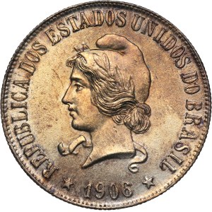 Brazil 2000 Reis 1906 Silver