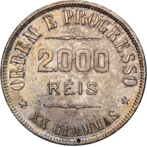 Brazil 2000 Reis 1906 Silver
