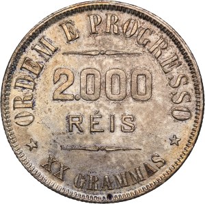 Brazil 2000 Reis 1906 Silver