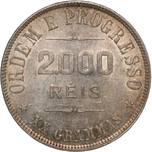 Brazil 2000 Reis 1907 Silver