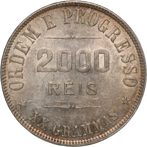 Brazil 2000 Reis 1907 Silver