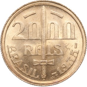 Brazil 2000 Reis 1935 Silver
