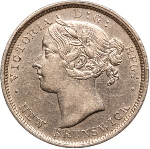 Canada 20 Cents 1862 New Brunswick Silver