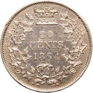 Canada 20 Cents 1862 New Brunswick Silver