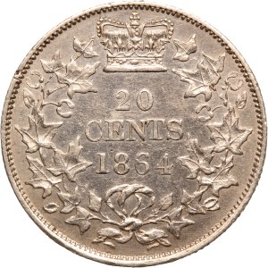 Canada 20 Cents 1862 New Brunswick Silver
