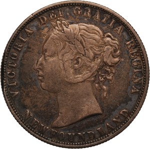 Canada 50 Cents 1870 Newfoundland Silver