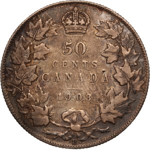 Canada 50 Cents 1903 H Silver