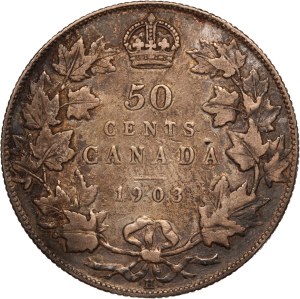 Canada 50 Cents 1903 H Silver