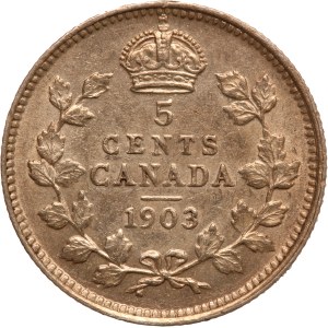Canada 5 Cents 1903 Silver