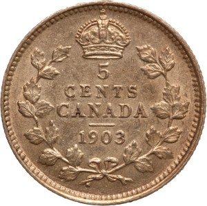 Canada 5 Cents 1903 Silver