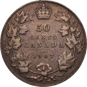 Canada 50 Cents 1907 Silver