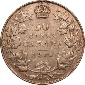 Canada 50 Cents 1911 Silver