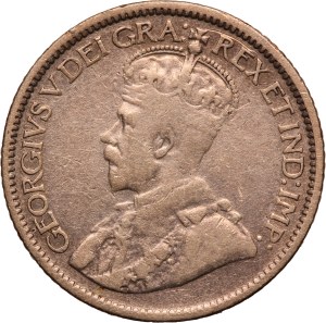 Canada 10 Cents 1913 Rare Broad Leaves Silver