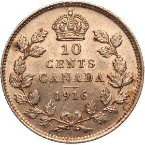 Canada 10 Cents 1916 Silver
