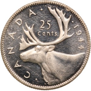 Canada 25 Cents 1944 Prooflike Silver