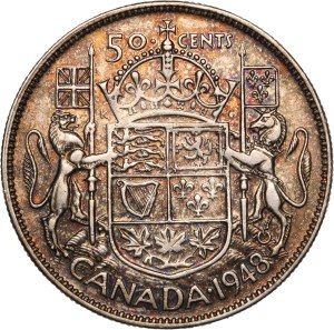 Canada 50 Cents 1948 Silver