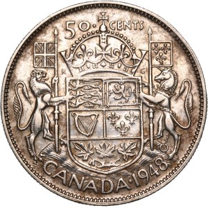 Canada 50 Cents 1948 Silver