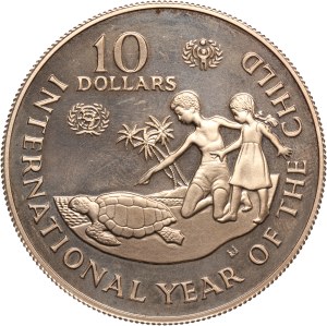 Cayman Islands 10 Dollars 1982 Silver