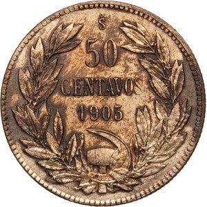 Chile 50 Centavos 1905 Silver