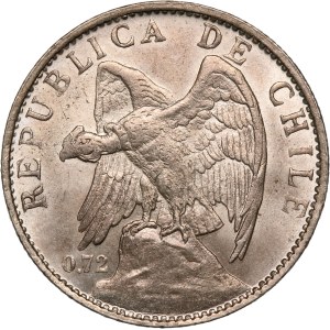 Chile 1 Peso 1915 So Silver