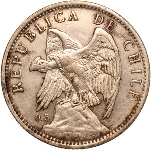 Chile 1 Peso 1922 Silver