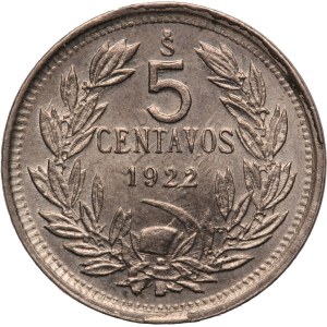Chile 5 Centavos 1922 So
