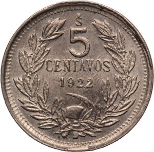 Chile 5 Centavos 1922 So