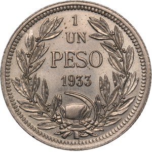 Chile 1 Peso 1933 Overdate