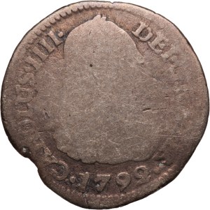 Colombia 1/2 Real 1792 NR JJ Silver