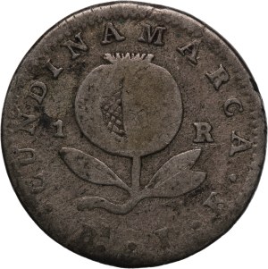 Colombia Cundinamarca 1 Real 1821 Ba JF Silver