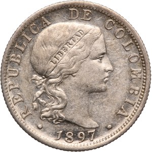 Colombia 10 Centavos 1897 Silver