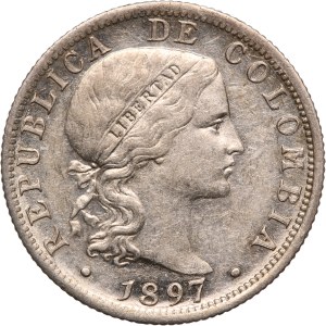 Colombia 10 Centavos 1897 Silver