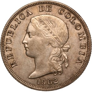Colombia 50 Centavos 1902 Silver
