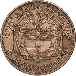 Colombia 50 Centavos 1902 Silver